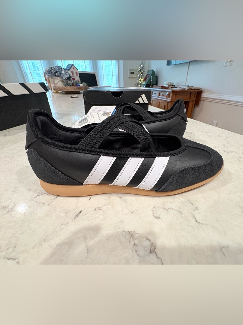 ADIDAS Barreda Mary Jane Black and White Shoes NWT 6.5